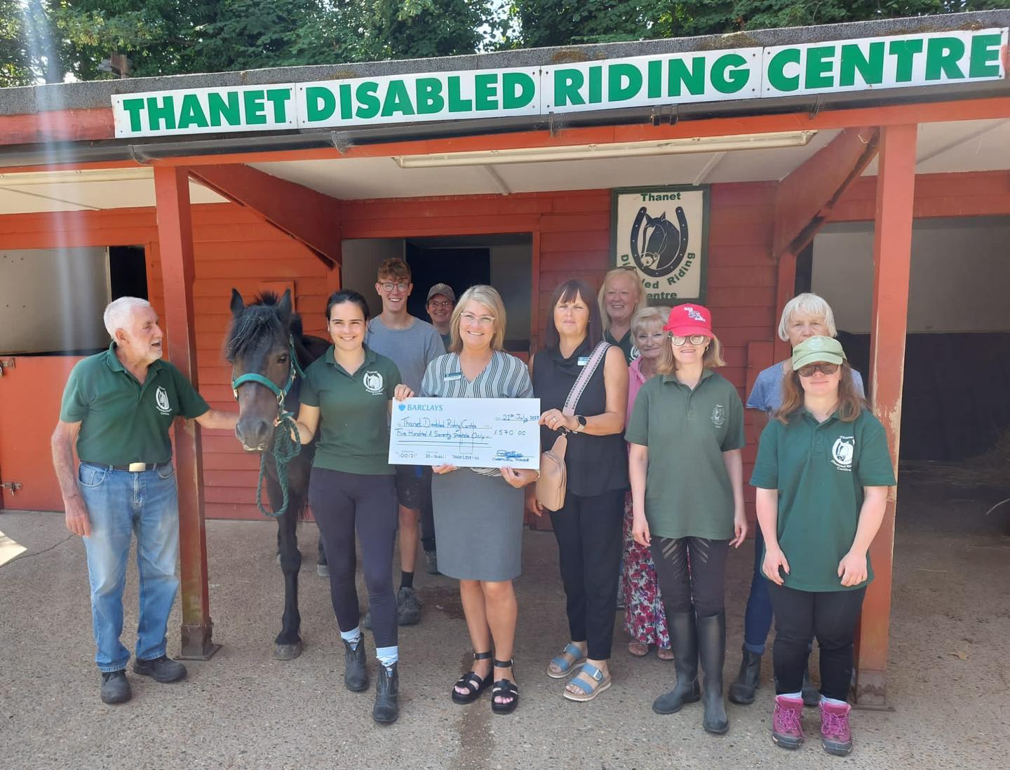 Chartwell House raises £570 for Thanet Disabled Riding Centre