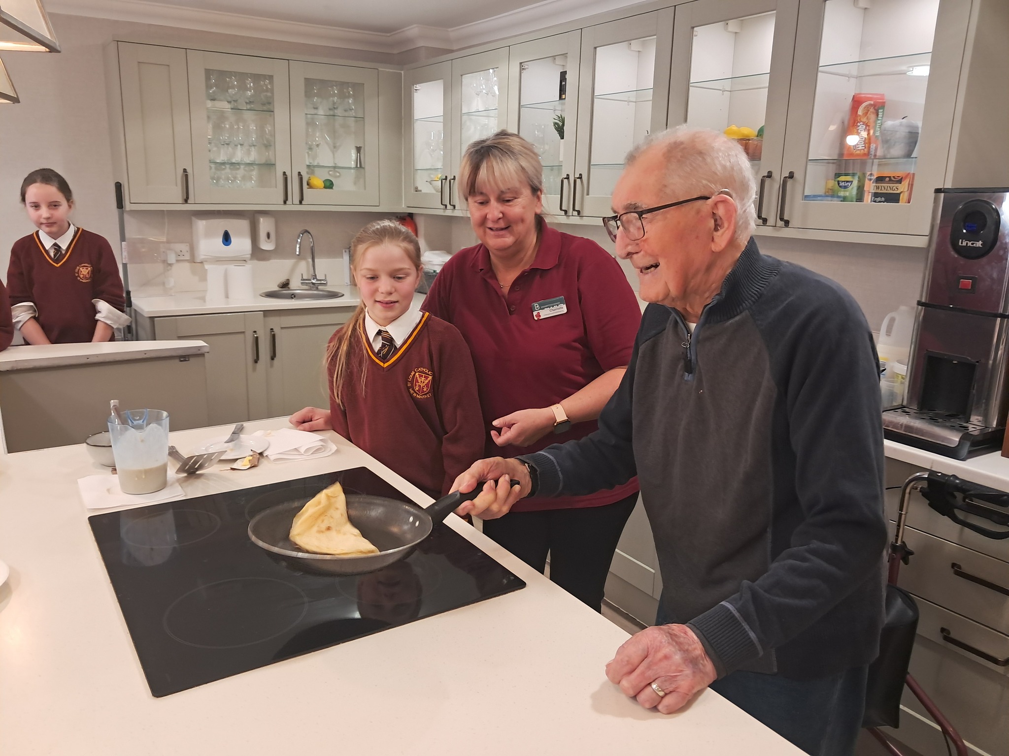 Bringing Generations Together: St Louis Pupils Join Brampton Manor Residents for Pancake Day